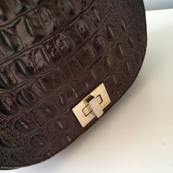 Brahmin Pecan Melbourne croc-embossed leather Cross Body Bag,Brown - Picture 4 of 15